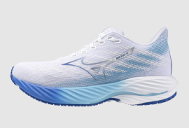 DÁMSKÉ BĚŽECKÉ BOTY - MIZUNO WAVE RIDER 28 / White/Mugen Blue/River Blue / J1GD240321_41.0/7.5