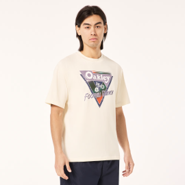 PÁNSKÉ TRIČKO - OAKLEY ENHANCE NEW RETRO TEE TRIANGLE 1.0 LIGHT CREAM FOA406340-10P-XL