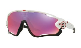 OCHRANNÉ SPORTOVNÍ SLUNEČNÍ BRÝLE - OAKLEY JAWBREAKER - POLISHED WHITE / PRIZM ROAD - OO9290-05